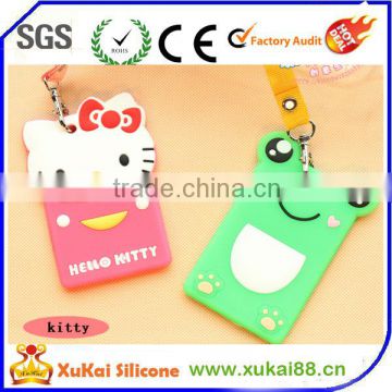 Hot selling custom 2D design silicone ID card cover