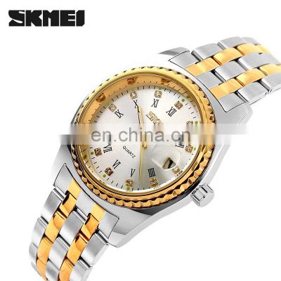 colorful top brand skmei 9098 luxury stainless steel japan movt quartz watch