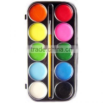 Semi-Moist Water Color Full Pan Set 10 Color Assorted