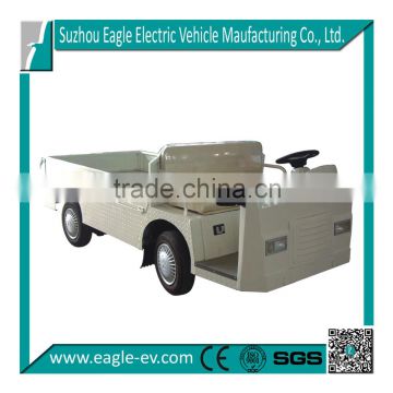 electric industrial truck supplier from China, 48V 5KW power motor, flat cargo bed, with hard door as option