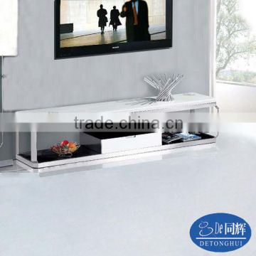 Living room furniture,modern metals lcd tv stand,with stainless steal frame(TV-822#)