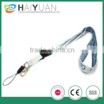 top quality cell phone lanyard with custom woven logo