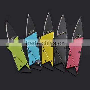 Colorful stainless steel credit card knife camping survival fortable pocket knife outdoor swiss army knife supplier