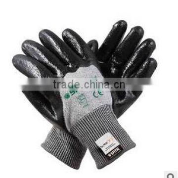 [Gold Supplier] HOT ! 13g cut level 3 nitrile gloves with 3/4 smooth nitrile palm gloves