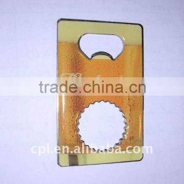 OEM promotional gift printing metal flat Bottle opener