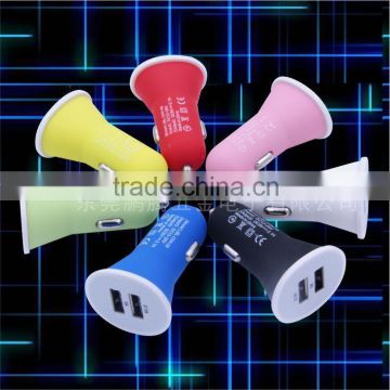 Brand new portable colorful 5V 2.1A universal car charger with high quality