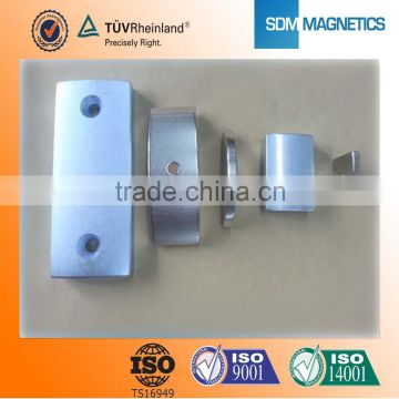 high quality block super strong magnet with screw hole n35