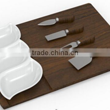 Unique wooden cutting board cheese knife set                        
                                                Quality Choice