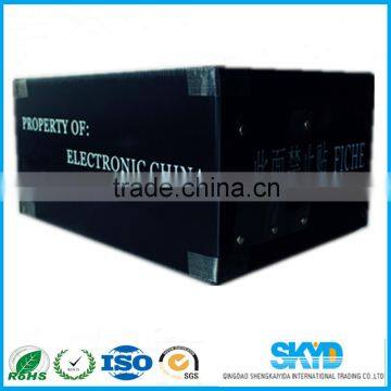 black corrugated shipping boxes plastic box