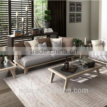 European Style Germany design high quality elm solid wood sand glass coffee table side table