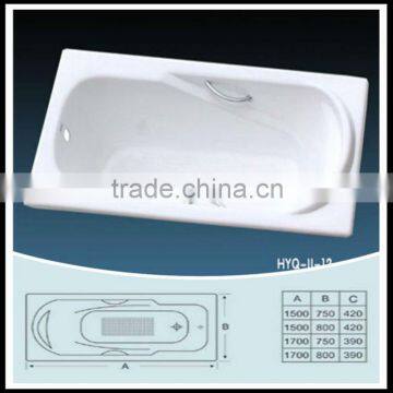 Supplier Sell good quality solid cast iron bathtubs /bathe/cast iron bath 1700mm 1800mm