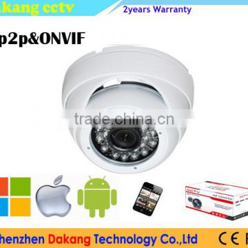 Low Price 1MP 720 P2P POE Infrared IP Dome camera,24pcs led,Network Surveillance CCTV IP POE camera