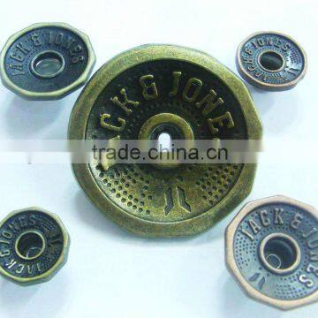Anti-copper metal alloy shank button