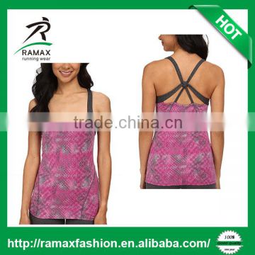 Ramax Custom Ladies Printed Stringer Yoga Tank Top