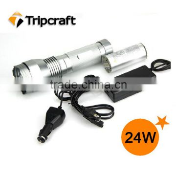 24W HID rechargeable aluminum Torch FLASHLIGHT,LED LIGHTING,hid xenon flashlight