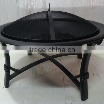 High quality fire pit with mesh cover for outdoor and indoor use