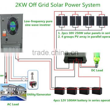2KW Off Grid Solar Power System