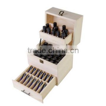 China factory FSC&SA8000&BSCI pine 3layer wooden Doterra 5ml 10ml 15ml Essential Oil Storage case gift box