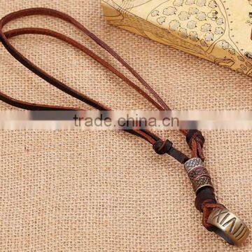 2015 Vintage leather strap necklace for men