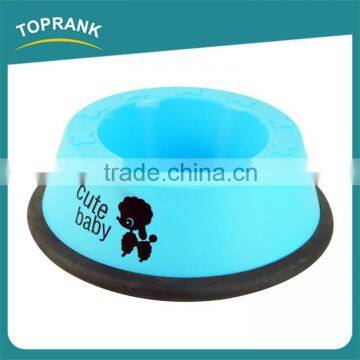 Cheap wholesale personalized colorful scrub plastic dog food bowls