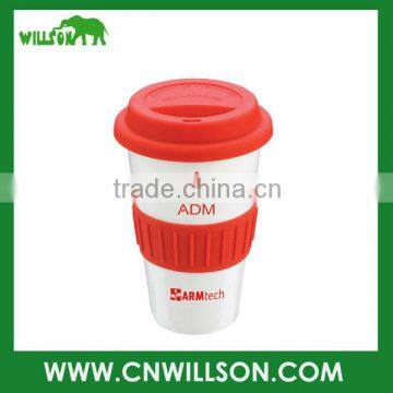 Maufacturer double wall ceramic travel tumbler