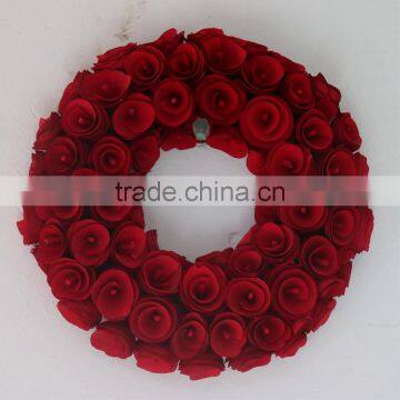 Handicraft wood wreath