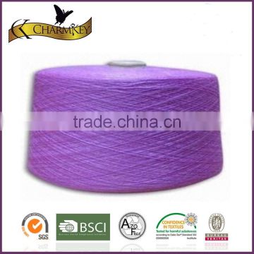High quality polyester and wool blend yarn dyed on cone