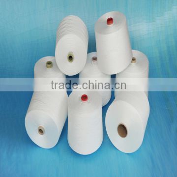 glazed staple fibre polyester piled hank yarn for sewing thread
