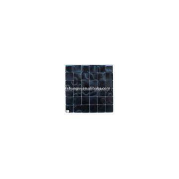 Black glass mosaic wall tiles