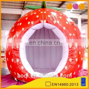 2015 red strawberry shape inflatable tent/marquee tent for trade show