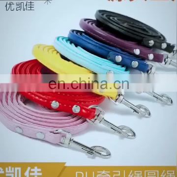 Personalized Pure Color Bell Pet Collar Leash Training Dog Cat Pulling Rope Pet Neck Chain Pet Supplies