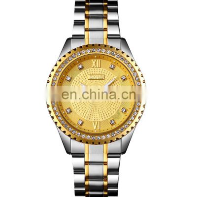 Skmei brand 9221 top automatic mens watches luxury gold stainless steel mechanical watch
