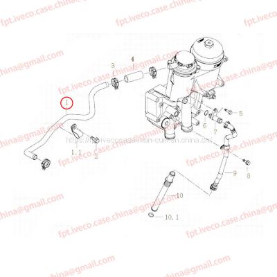 MAN D2066 Separator outlet pipe assembly 01802-5675