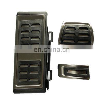 Car Accessories Non-Slip Performance Metal Foot Pedal Pads Clutch Rubber Brake Pedal Pad Cover For VW Golf 7