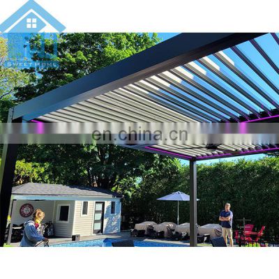Eco-friendly Free Standing Aluminium Alloy Louvered Roof Pergola Kits