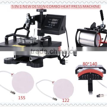 5 in 1 combo heat press machine heat transfer machine ,sublimation machine