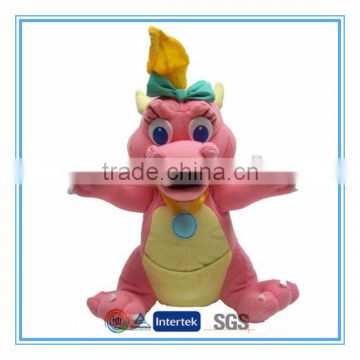 Custom pink dragon plush toy