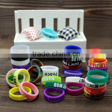 ecigs colorful dab wax custom unbreakable elastic silicone rubber band