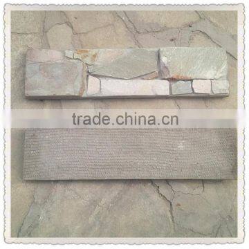 Slate Natural Thin Stone Veneer Panels with Cement Back