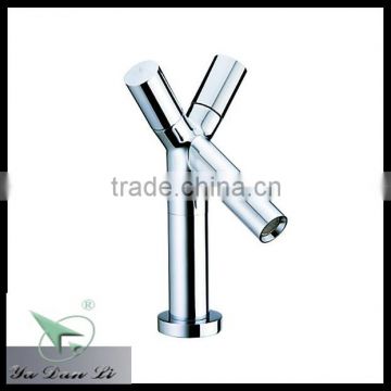 hot selling double handle polished chrome brass water faucet