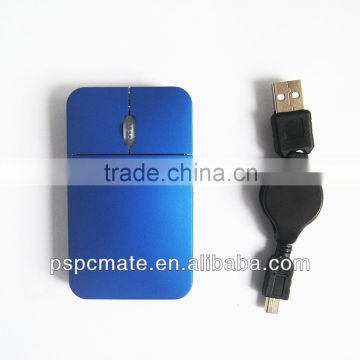 slim mouse with retractable cord/promotional mouse glossy surface