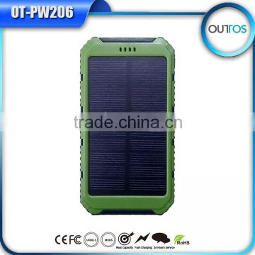 New solar charger 8000mah slim solar power bank for traveling