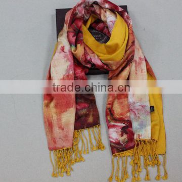 2014 chinese silk scarf double layered scarf