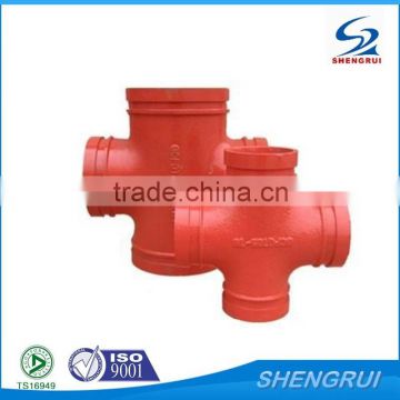 Mechanical Cross Pipe Fitting and Grooved Cross