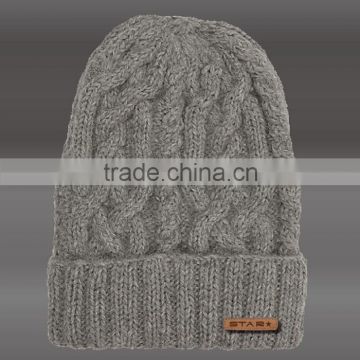 2015 wholesale cotton or wool winter beanie hat