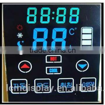 custom chromatic positive segement color lcd displaytouch key for air condition