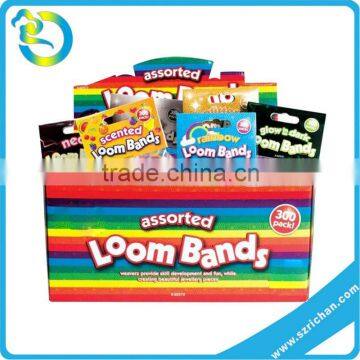 Promotional Fashion Wholesale Fun DIY Rainbow toy rubber bands for kit