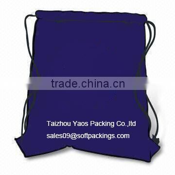 new latest polyester drawstring bag, reusable string bag