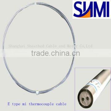 Industrial stainless steel N Type 0.5mm Simplex 2-core MI Thermocouple Cable