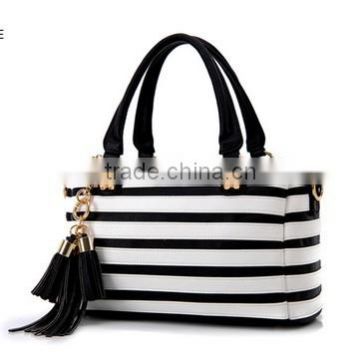 2014 new stripe bags women tote bag handbags yiwu china